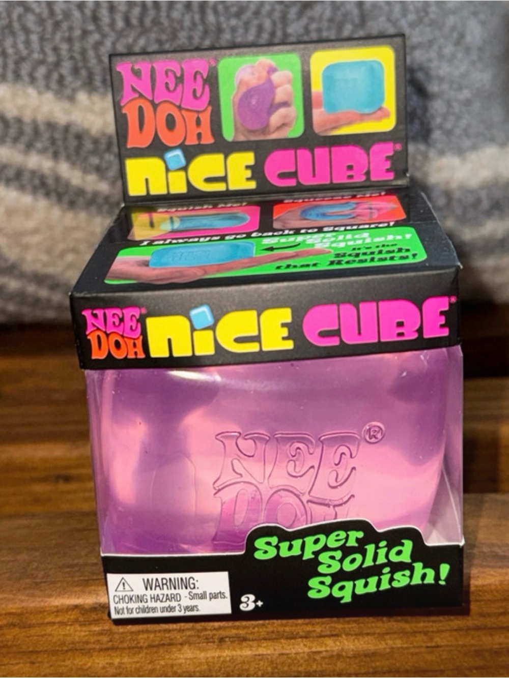 Authentic Schylling NeeDoh Nice Cube Super Solid Squish - Purple
